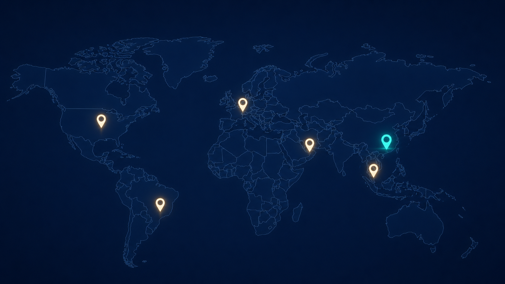 Global markets map